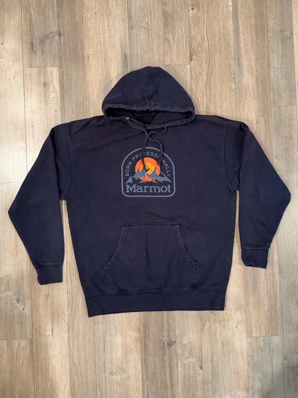 Marmot Men's Navy Hooded Pullover Sweatshirt